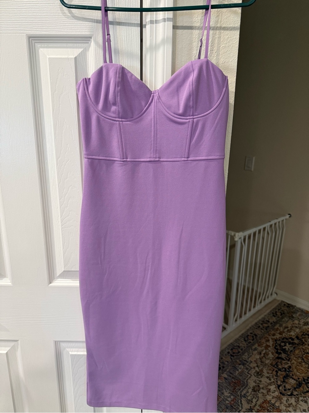 Zara Lilac Bustier Midi Dress